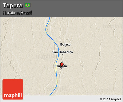 Shaded Relief 3D Map of Tapera