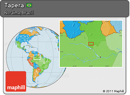 Political Location Map of Tapera