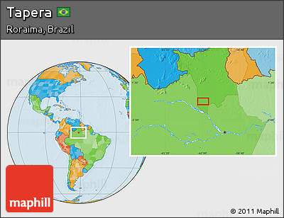 Political Location Map of Tapera