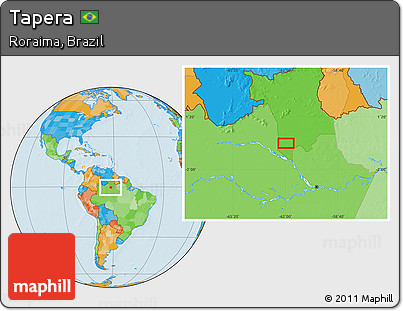 Political Location Map of Tapera
