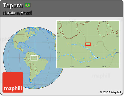 Savanna Style Location Map of Tapera