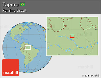 Savanna Style Location Map of Tapera