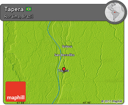 Physical Map of Tapera
