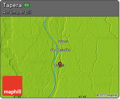 Physical Map of Tapera