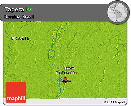 Physical Panoramic Map of Tapera