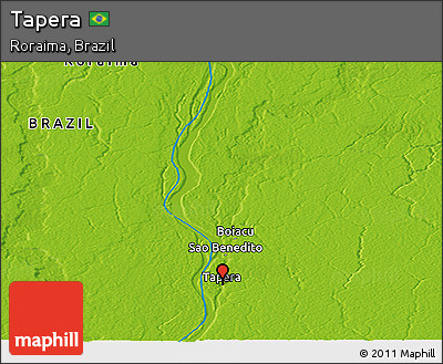 Physical Panoramic Map of Tapera
