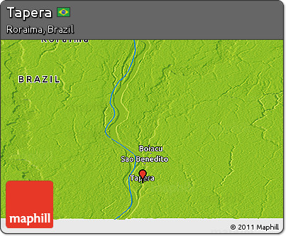 Physical Panoramic Map of Tapera