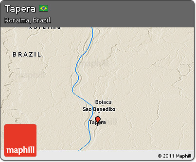 Shaded Relief Panoramic Map of Tapera