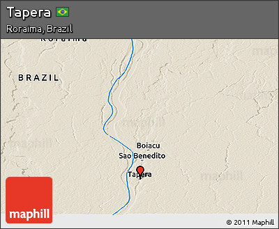 Shaded Relief Panoramic Map of Tapera