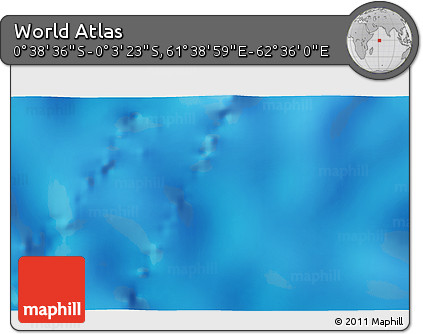 Shaded Relief 3D Map of the Area around 0° 21' 0" S, 62° 7' 30" E