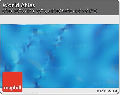 Shaded Relief 3D Map of the Area around 0° 21' 0" S, 62° 7' 30" E