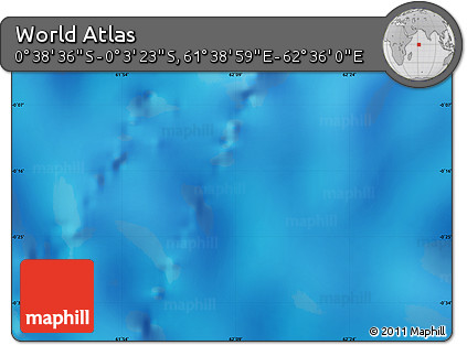 Physical Map of the Area around 0° 21' 0" S, 62° 7' 30" E