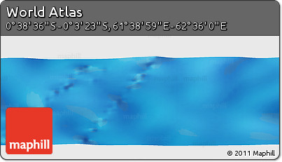 Physical Panoramic Map of the Area around 0° 21' 0" S, 62° 7' 30" E