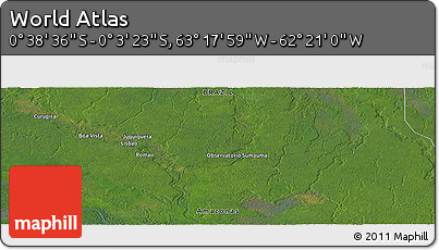 Satellite Panoramic Map of the Area around 0° 21' 0" S, 62° 49' 30" W