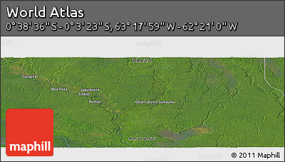 Satellite Panoramic Map of the Area around 0° 21' 0" S, 62° 49' 30" W