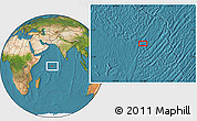 Satellite Location Map of the area around 0° 21' 0" S, 63° 49' 30" E