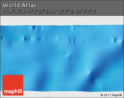 Shaded Relief 3D Map of the Area around 0° 21' 0" S, 64° 40' 30" E