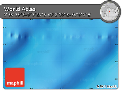 Shaded Relief Map of the Area around 0° 21' 0" S, 65° 31' 30" E