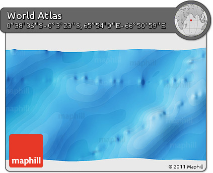 Political 3D Map of the Area around 0° 21' 0" S, 66° 22' 30" E