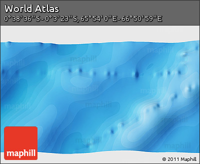 Political 3D Map of the Area around 0° 21' 0" S, 66° 22' 30" E