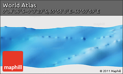Shaded Relief Panoramic Map of the Area around 0° 21' 0" S, 66° 22' 30" E