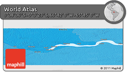 Political Panoramic Map of the Area around 0° 21' 0" S, 66° 13' 29" W