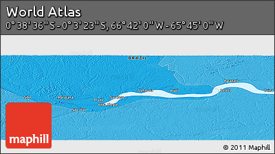 Political Panoramic Map of the Area around 0° 21' 0" S, 66° 13' 29" W