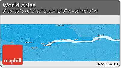 Political Panoramic Map of the Area around 0° 21' 0" S, 66° 13' 29" W