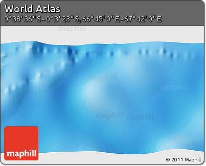 Shaded Relief 3D Map of the Area around 0° 21' 0" S, 67° 13' 29" E
