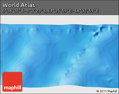 Political 3D Map of the Area around 0° 21' 0" S, 68° 4' 29" E