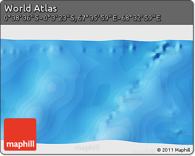 Political 3D Map of the Area around 0° 21' 0" S, 68° 4' 29" E