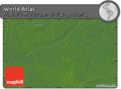 Satellite Map of the Area around 0° 21' 0" S, 68° 46' 30" W