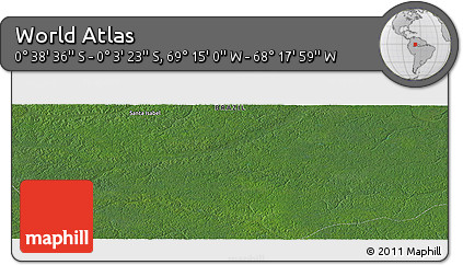 Satellite Panoramic Map of the Area around 0° 21' 0" S, 68° 46' 30" W