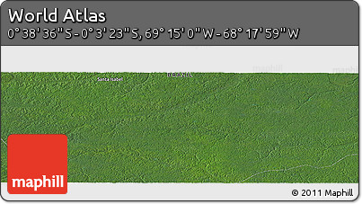 Satellite Panoramic Map of the Area around 0° 21' 0" S, 68° 46' 30" W