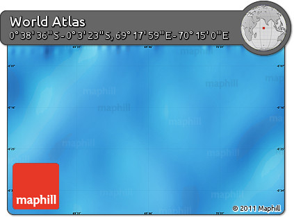 Physical Map of the Area around 0° 21' 0" S, 69° 46' 30" E
