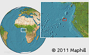 Satellite Location Map of the area around 0° 21' 0" S, 6° 52' 30" E