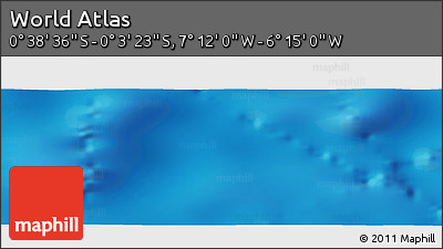 Physical Panoramic Map of the Area around 0° 21' 0" S, 6° 43' 29" W