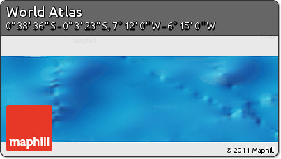 Physical Panoramic Map of the Area around 0° 21' 0" S, 6° 43' 29" W