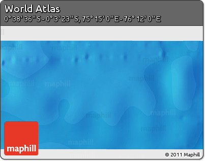 Political 3D Map of the Area around 0° 21' 0" S, 75° 43' 29" E