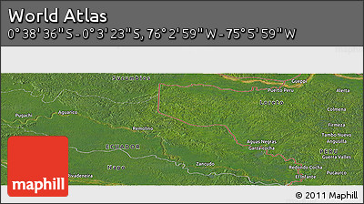 Satellite Panoramic Map of the Area around 0° 21' 0" S, 75° 34' 29" W