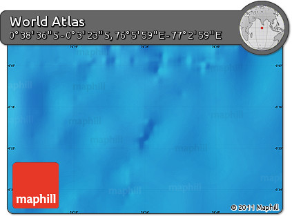 Physical Map of the Area around 0° 21' 0" S, 76° 34' 29" E