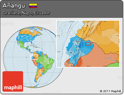 Political Location Map of Añangu