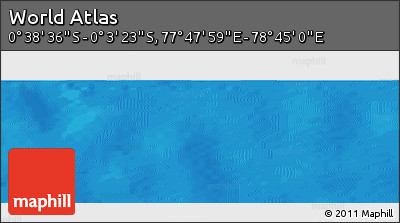 Shaded Relief Panoramic Map of the Area around 0° 21' 0" S, 78° 16' 30" E