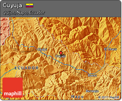 Political 3D Map of Cuyuja