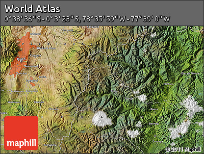 Satellite Map of the Area around 0° 21' 0" S, 78° 7' 30" W