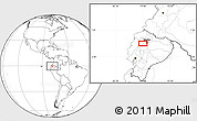 Blank Location Map of the area around 0° 21' 0" S, 78° 58' 29" W
