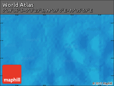 Shaded Relief Map of the Area around 0° 21' 0" S, 79° 7' 30" E