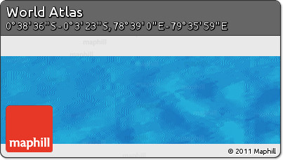 Shaded Relief Panoramic Map of the Area around 0° 21' 0" S, 79° 7' 30" E