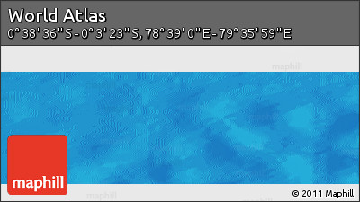 Shaded Relief Panoramic Map of the Area around 0° 21' 0" S, 79° 7' 30" E