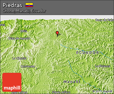 Physical 3D Map of Piedras